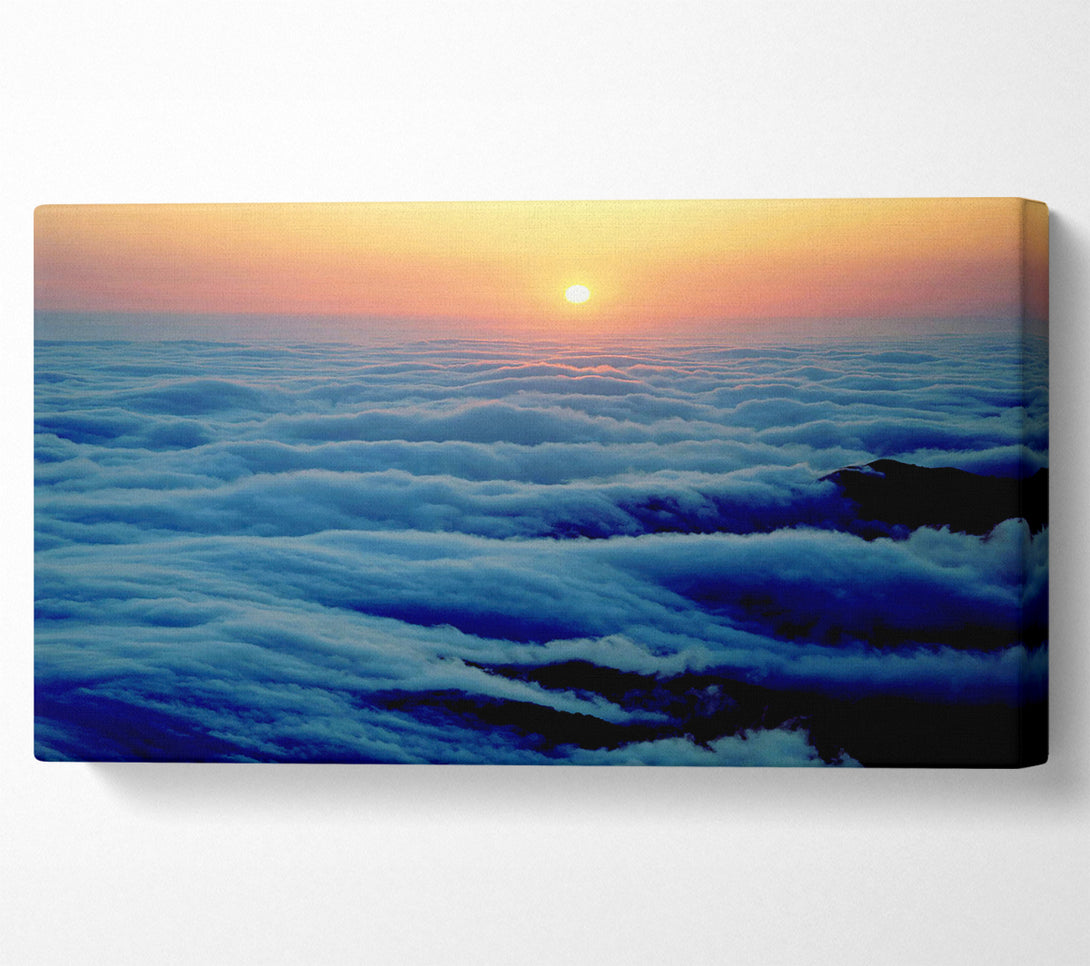  A Canvas Print of Gentle Ocean Wave Clouds Canvas Wall Art