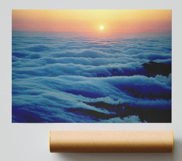 Gentle Ocean Wave Clouds Giclee Print