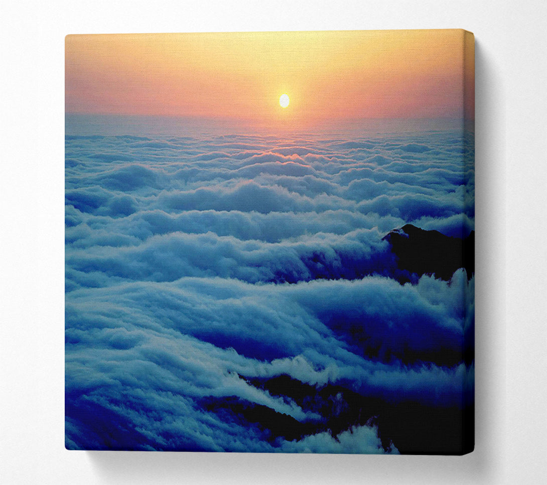  A Canvas Print of Gentle Ocean Wave Clouds Canvas Wall Art