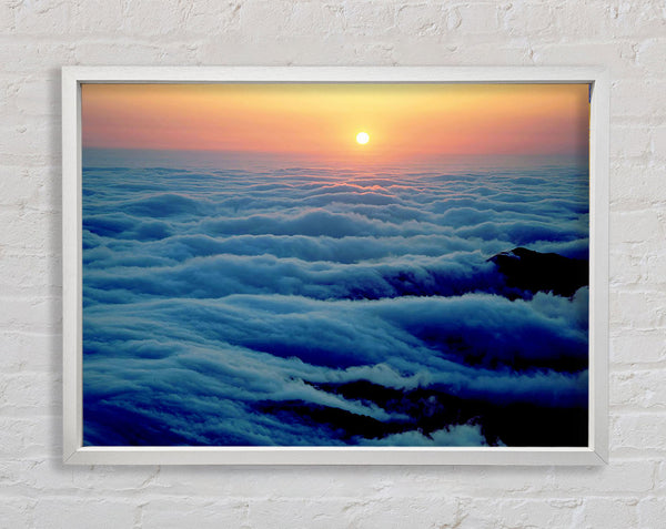 Gentle Ocean Wave Clouds Framed Print
