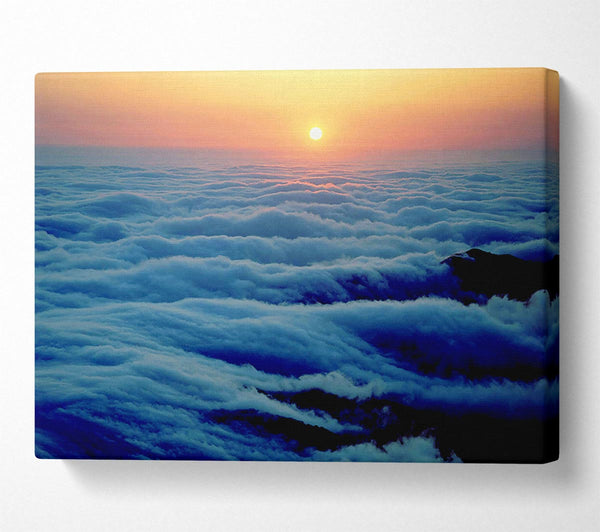  A Canvas Print of Gentle Ocean Wave Clouds Canvas Wall Art