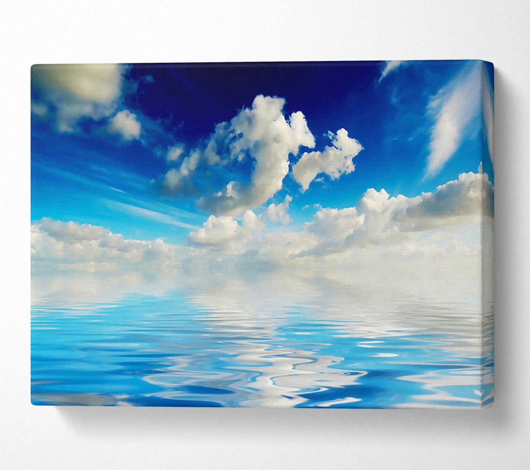  A Canvas Print of Dramatic Ocean Clouds Baby Blue Canvas Art