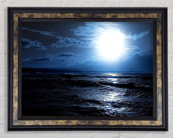 Dark Day At Sea Framed Print