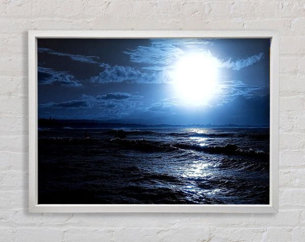 Dark Day At Sea Framed Print