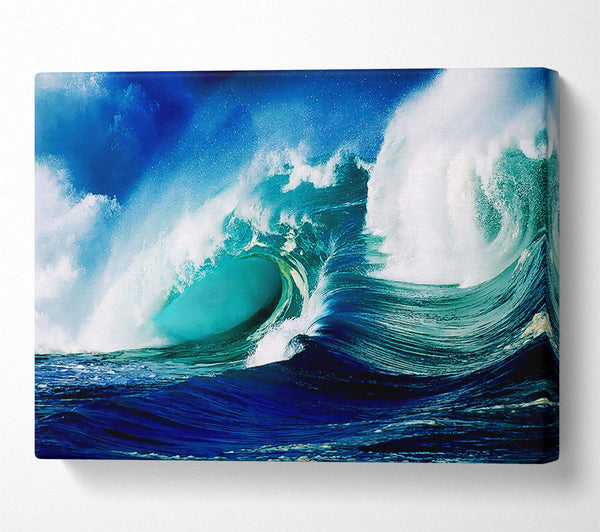  A Canvas Print of Crashing Ocean Waves Canvas Art