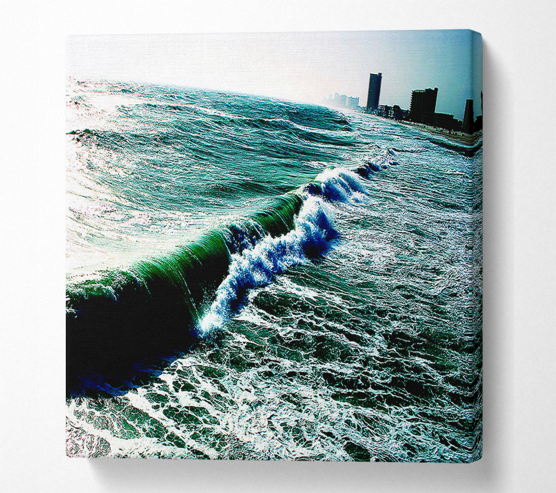  A Canvas Print of City Ocean Canvas Print
