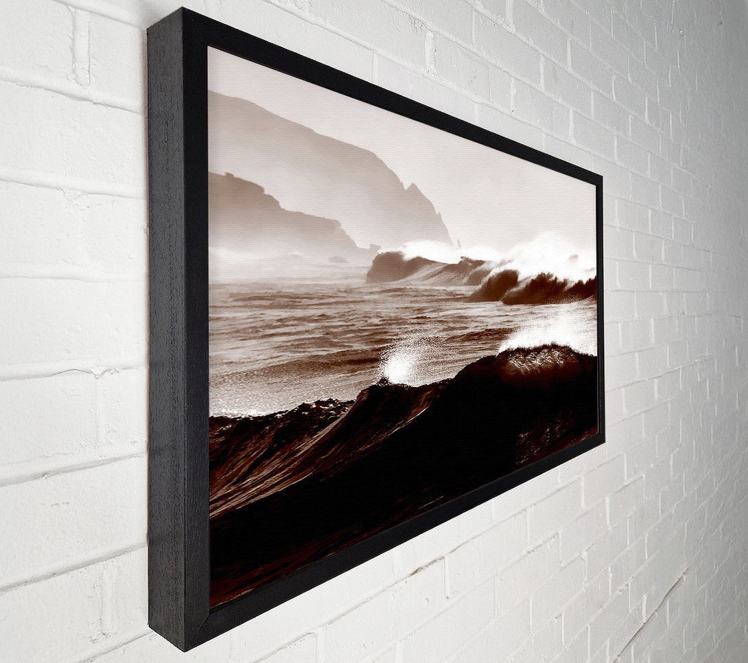  A Canvas Print of Chocolate Waves Crashing Canvas Art