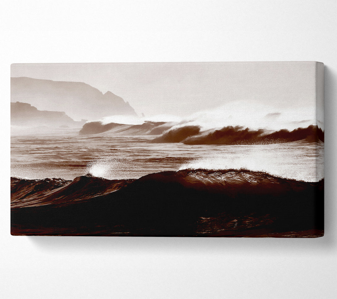  A Canvas Print of Chocolate Waves Crashing Canvas Art