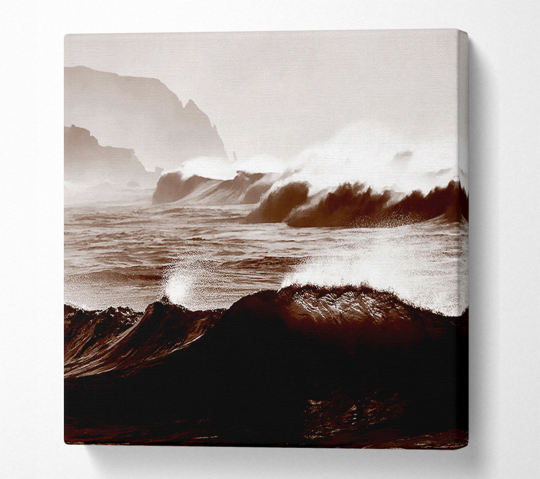  A Canvas Print of Chocolate Waves Crashing Canvas Art