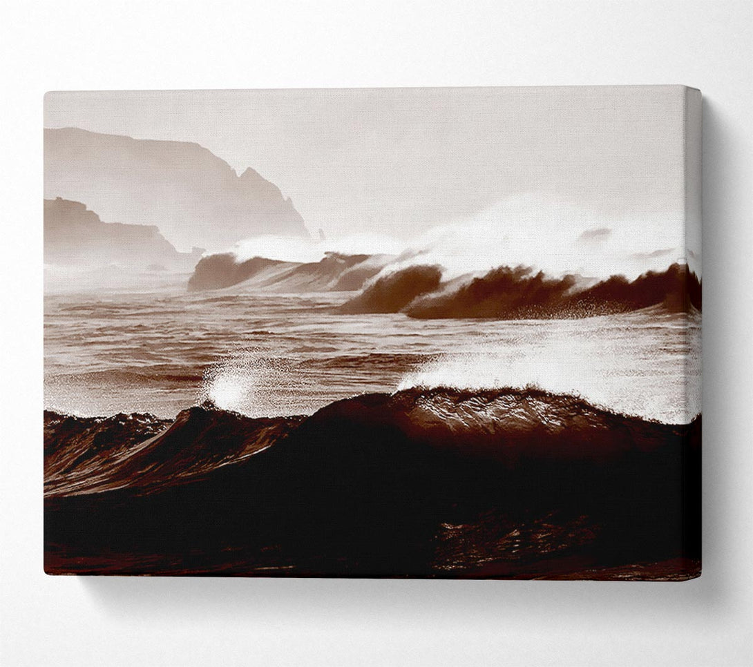  A Canvas Print of Chocolate Waves Crashing Canvas Art