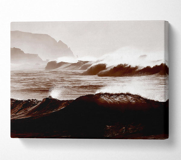  A Canvas Print of Chocolate Waves Crashing Canvas Art