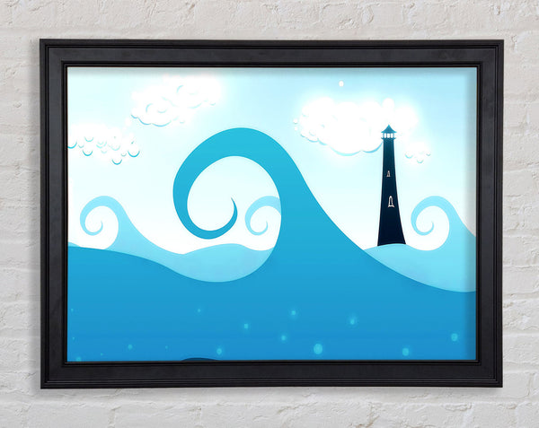 Blue Waves Framed Print