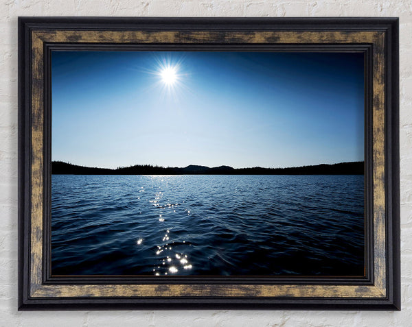 Blue Ocean Sun Framed Print