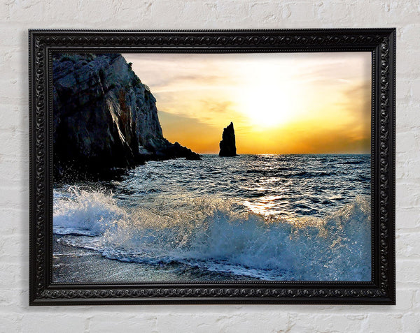 Beach Wave Framed Print