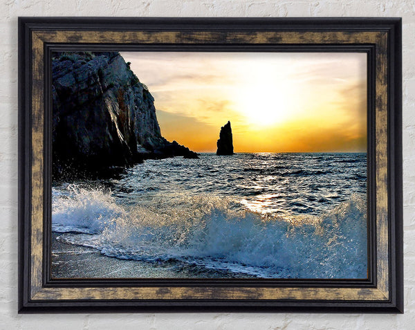 Beach Wave Framed Print