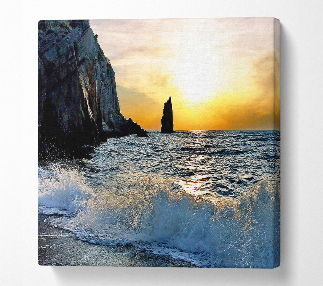  A Canvas Print of Beach Wave Canvas Art