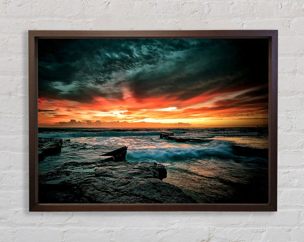 Just After The Storm At Sea Framed Print
