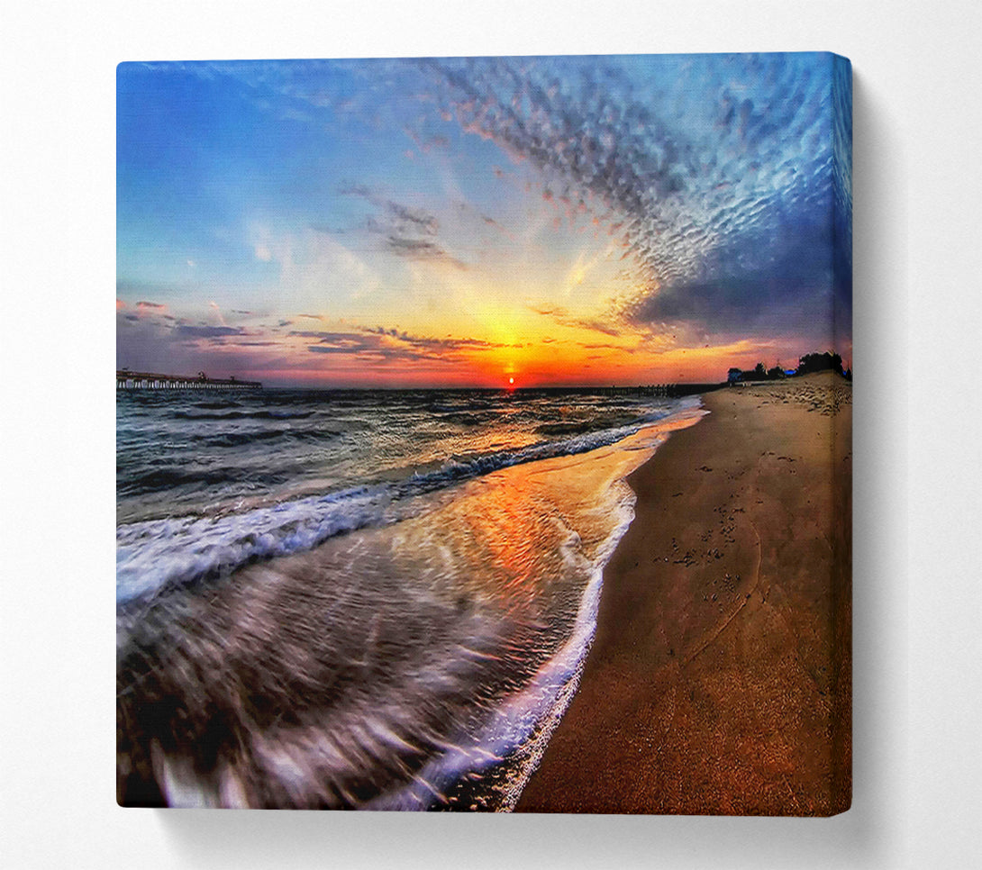  A Canvas Print of At The End Of The Ocean Canvas Print