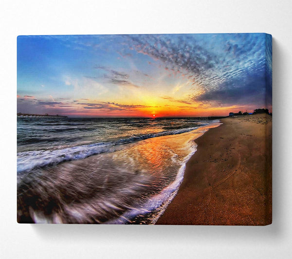  A Canvas Print of At The End Of The Ocean Canvas Print