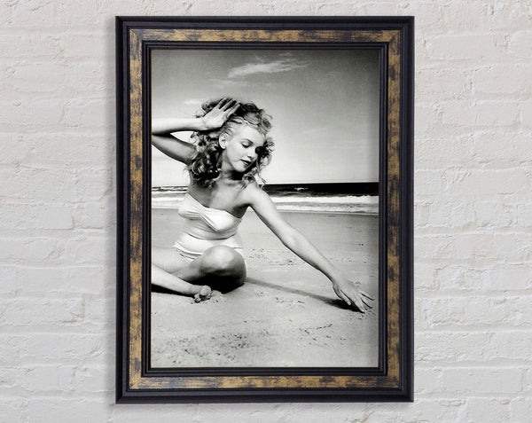 Rita Heyworth B n W Framed Print