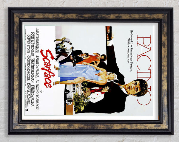 Al Pacino Scarface Framed Print