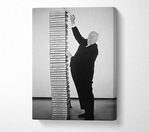Alfred Hitchcock Library Of Films Canvas Art
