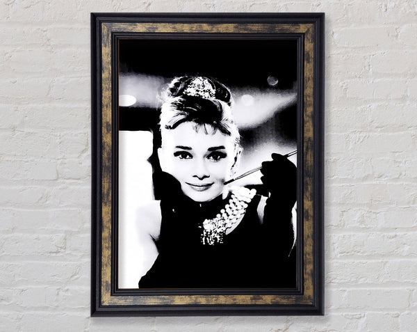Audrey Hepburn Breakfast At Tiffanys Framed Print