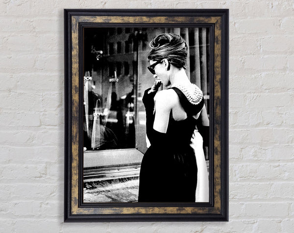 Audrey Hepburn Window Delight Framed Print