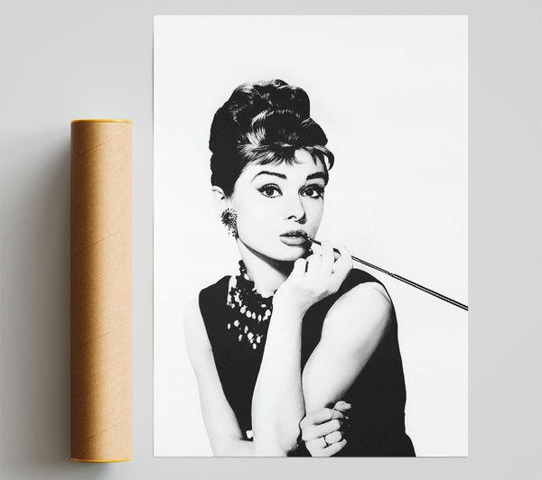Audrey Hepburn Cigarette Giclee Print
