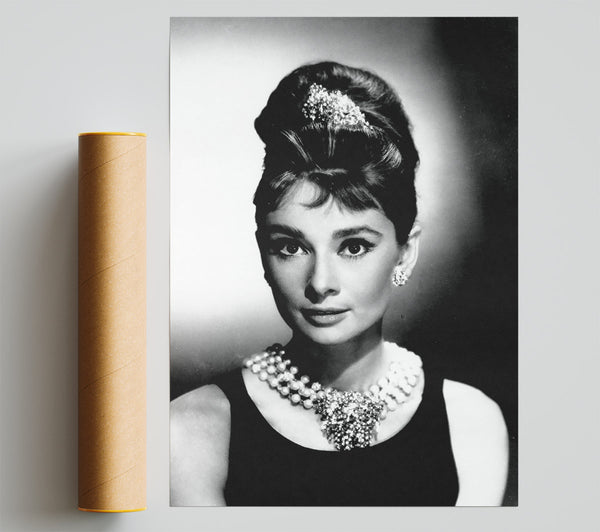 Audrey Hepburn Diamonds And Pearls Print