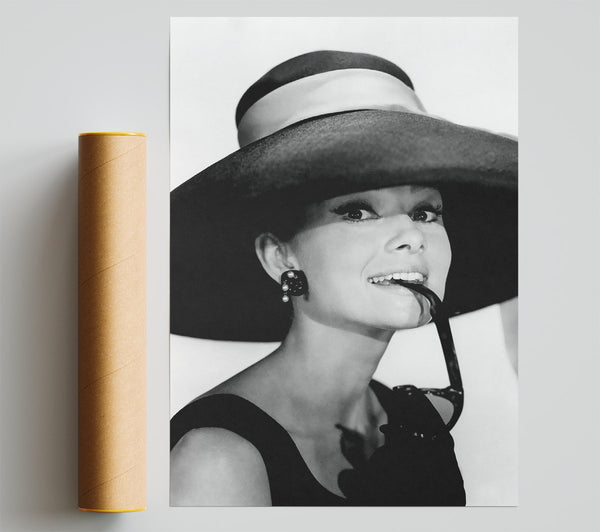 Audrey Hepburn Hat Giclee Print