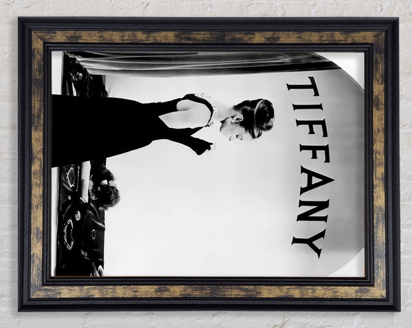 Audrey Hepburn Tiffanys Window Framed Print