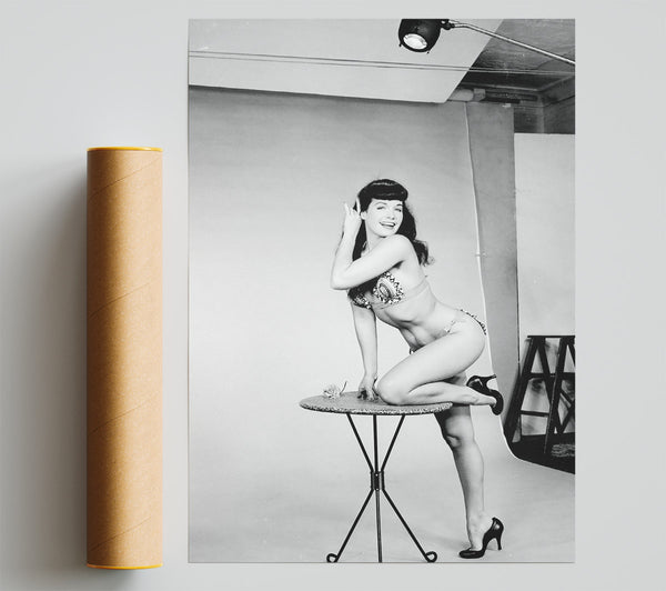 Bettie Page Swimsuit Giclee Print