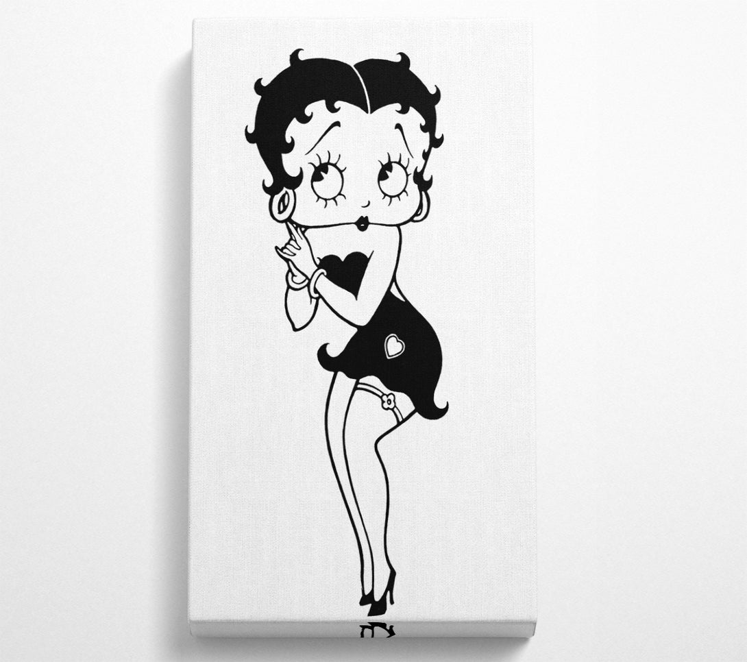  A Canvas Print of Betty Boop Love Heart Canvas Art