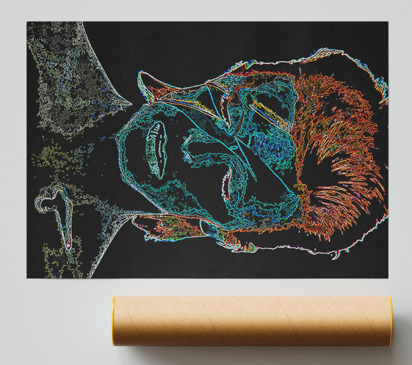 David Bowie Black Giclee Print