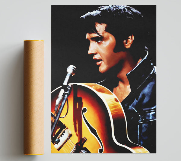 Elvis Guitar Poster