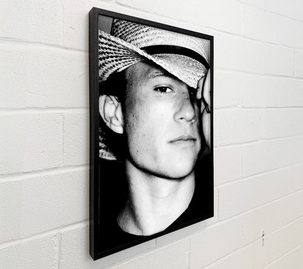 Heath Ledger Hat B n W
