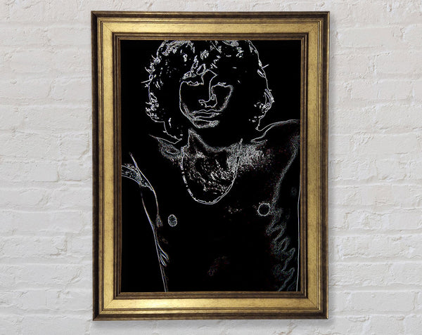 Jim Morrison Black Framed Print