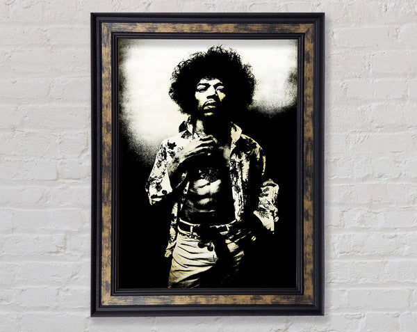 Jimi Hendrix Foxy Framed Print