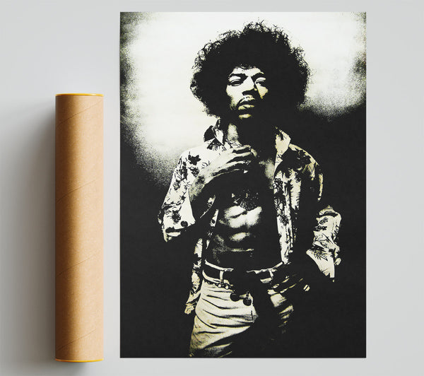 Jimi Hendrix Foxy Poster