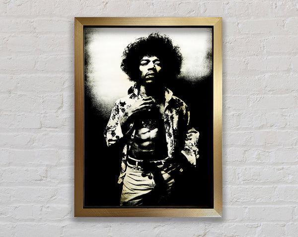 Jimi Hendrix Foxy Framed Print