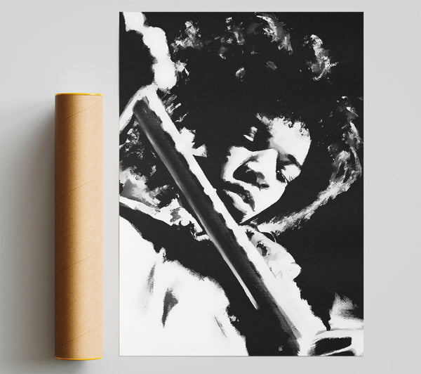 Jimi Hendrix Guitar Legend Giclee Print