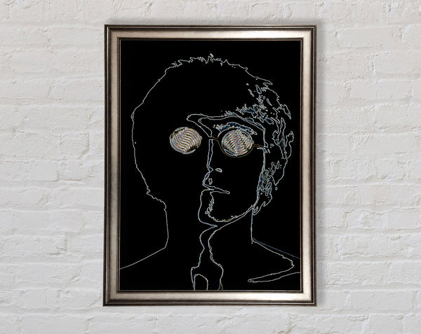 John Lennon Black Framed Print