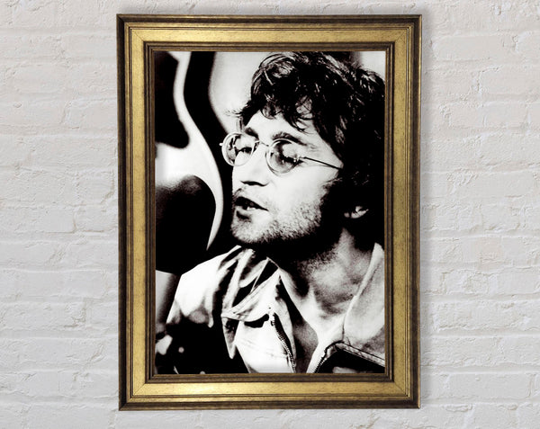 John Lennon Imagine B n W Framed Print