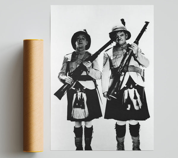 Laurel And Hardy Highland Scot Poster