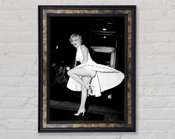 Marilyn Monroe White Dress Framed Print