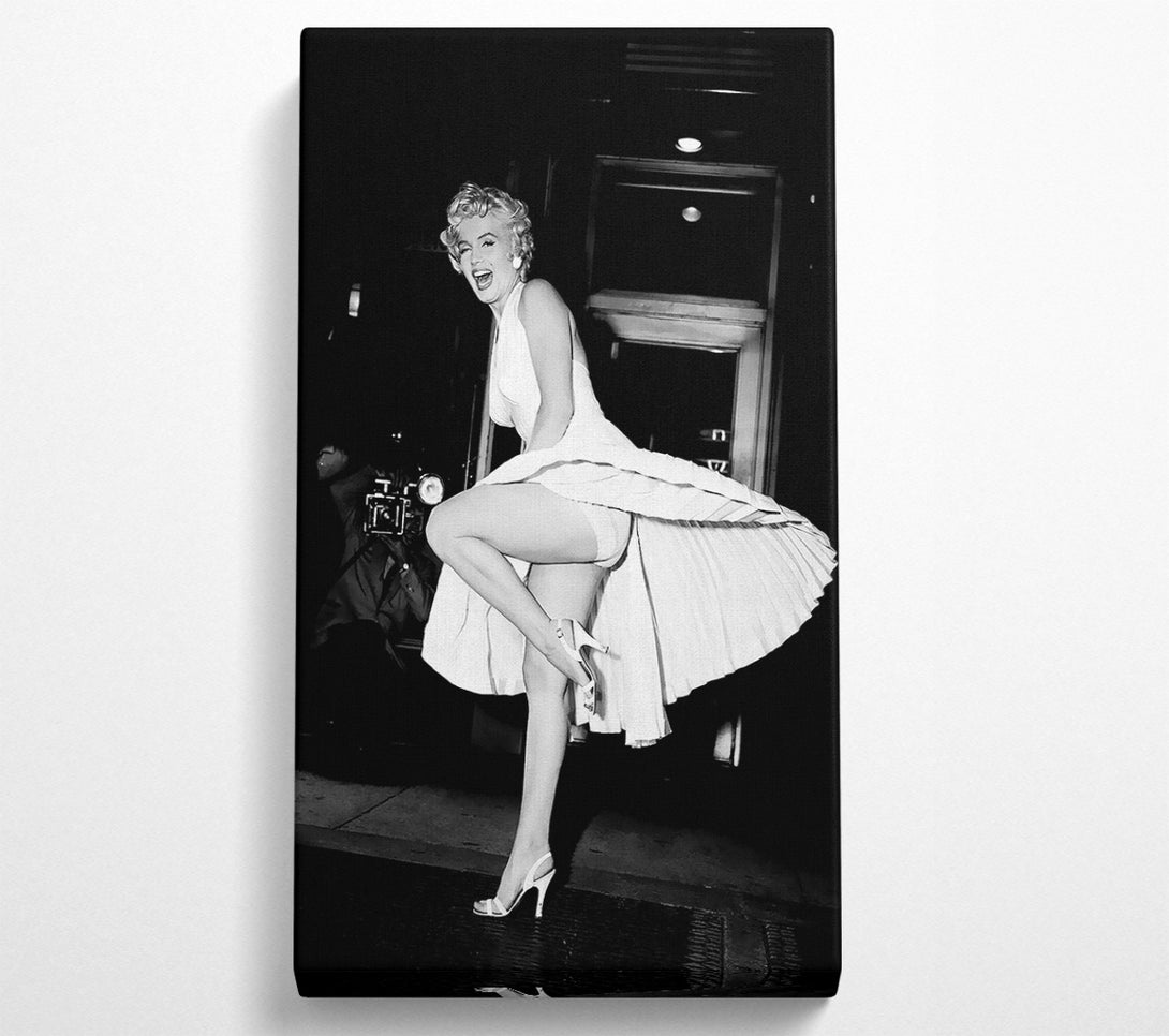  A Canvas Print of Marilyn Monroe White Dress Canvas Art