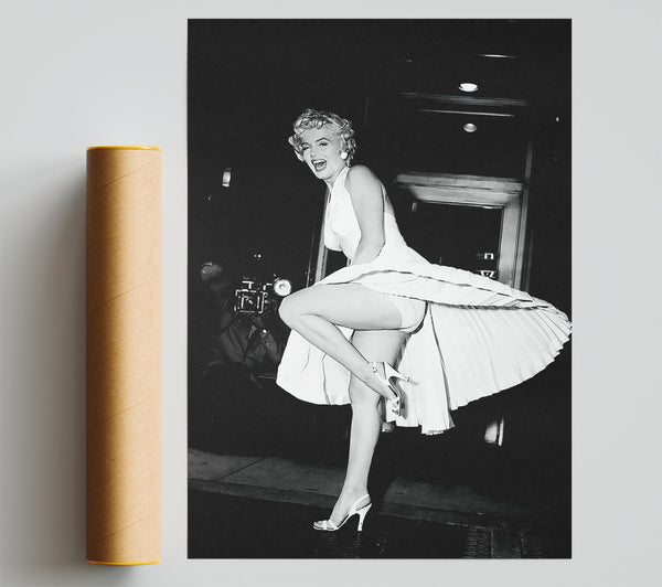 Marilyn Monroe White Dress Poster