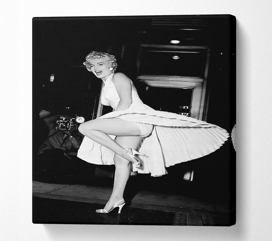  A Canvas Print of Marilyn Monroe White Dress Canvas Art