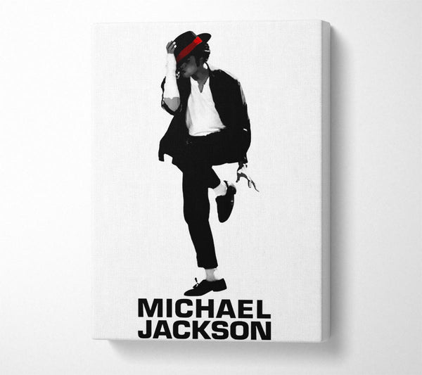 Michael Jackson B n W Red Canvas Wall Art